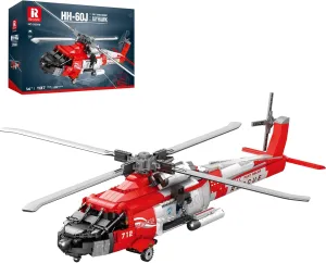 HH-60J Rescue Helicopter Building Set,Military Army Helicopter Toy Aircraft Model Kit,Airplane Building Bricks 33026,Plane Model Collectible Home Decor,Gifts for Adults Boys Kids 14 ,1093 PCS
