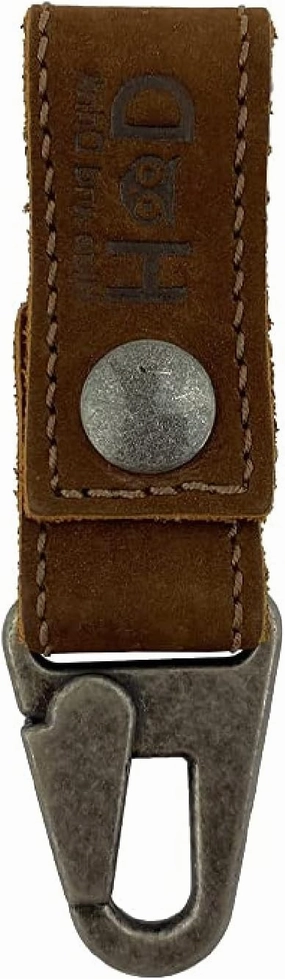 Hide & Drink, Rustic Leather Key Ring Holder, Handmade