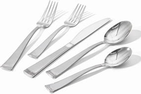 HIKAA 20PCS Matte Handle Silverware Set for 4, Stainless Steel Flatware Set, Modern Design Cutlery Set for Home/Hotel/Wedding, Dishwasher Safe