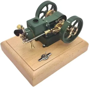 Hit and Miss Engine Model Kit That Works, Mini 1.6CC Evaporative Four-Stroke Horizontal Water-Cooled Internal Combustion Engine Model Kit,Science and Education Gifts for Technology Enthusiasts