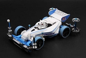 Hockus Accessories SHIROKUMAKKO 1/32 Scale Mini 4WD Racing Car Model 18083 (Not Assebled) with S2 Chassis