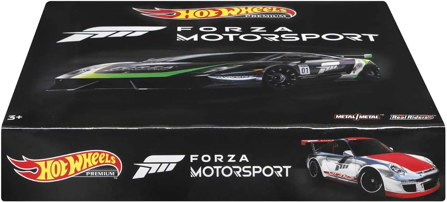 Hot Wheels Forza 5-Pack of Toy Race Cars from The Video Game, 1:64 Scale Die-Cast Vehicles: Ford, Lamborghini, Porsche, Nissan & Mini