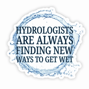 Hydrologists Get Wet - Vinyl Sticker