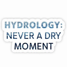 Hydrology Never a Dry Moment - Vinyl Sticker