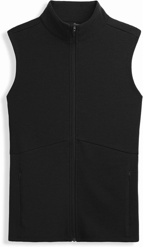 IBEX Merino Wool Shak Full Zipper Vest for Women | Lightweight & Warm Sleeveless Vest | Soft & Breathable Midlayer for Outdoor & Casual Use | Black Large