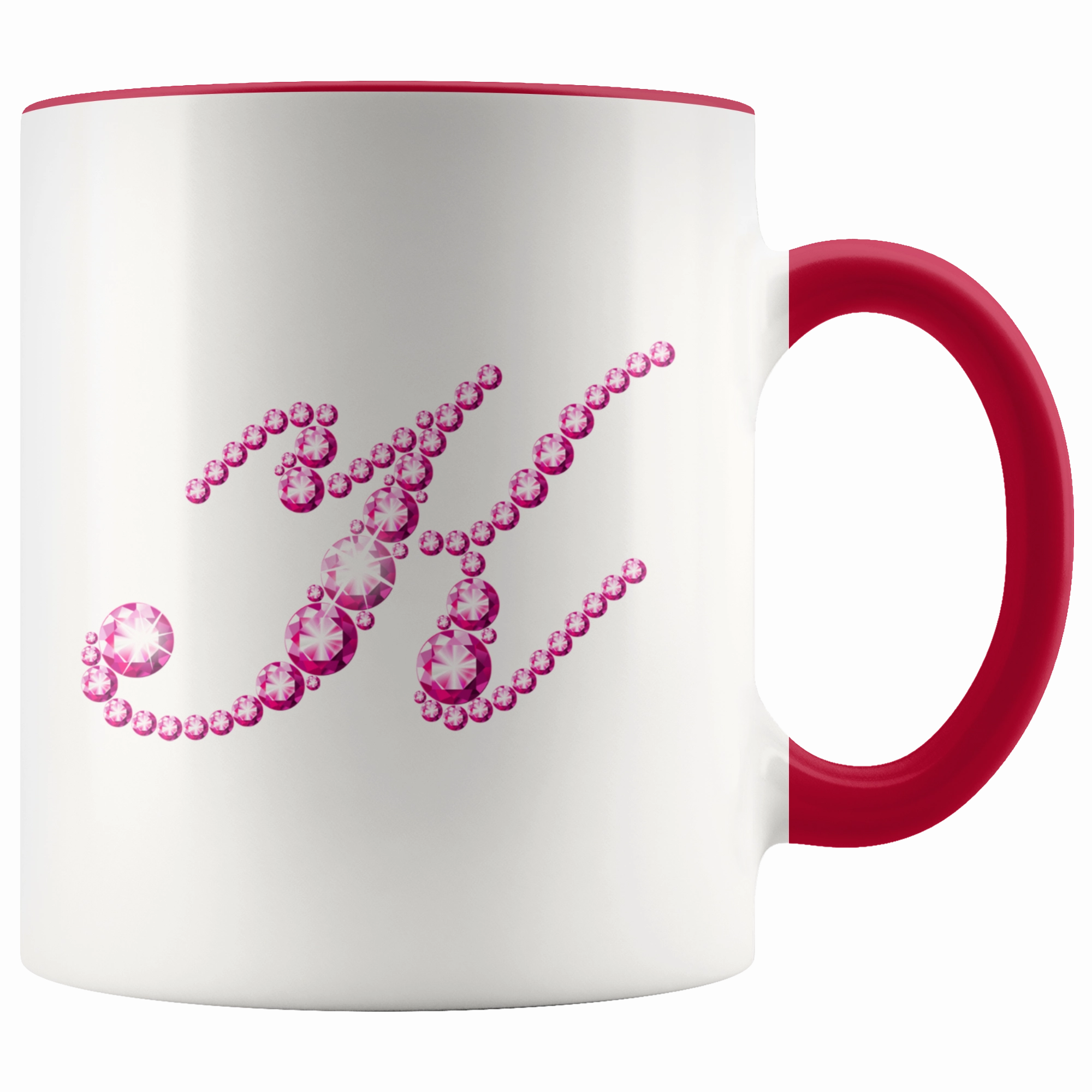 Initial K | Monogram Coffee Mug | Custom Letter Mug | Bling Style | Initial Letter Cup