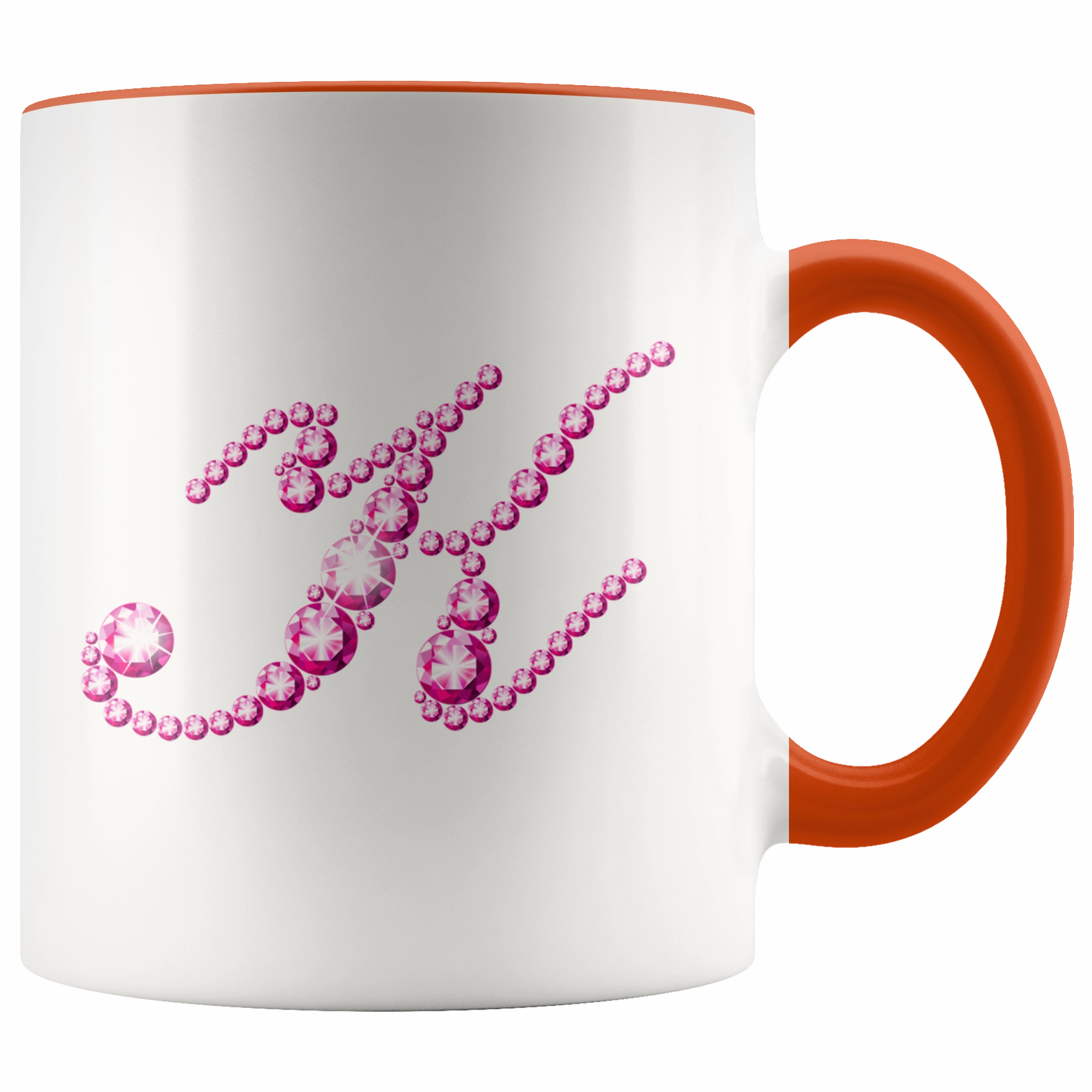 Initial K | Monogram Coffee Mug | Custom Letter Mug | Bling Style | Initial Letter Cup