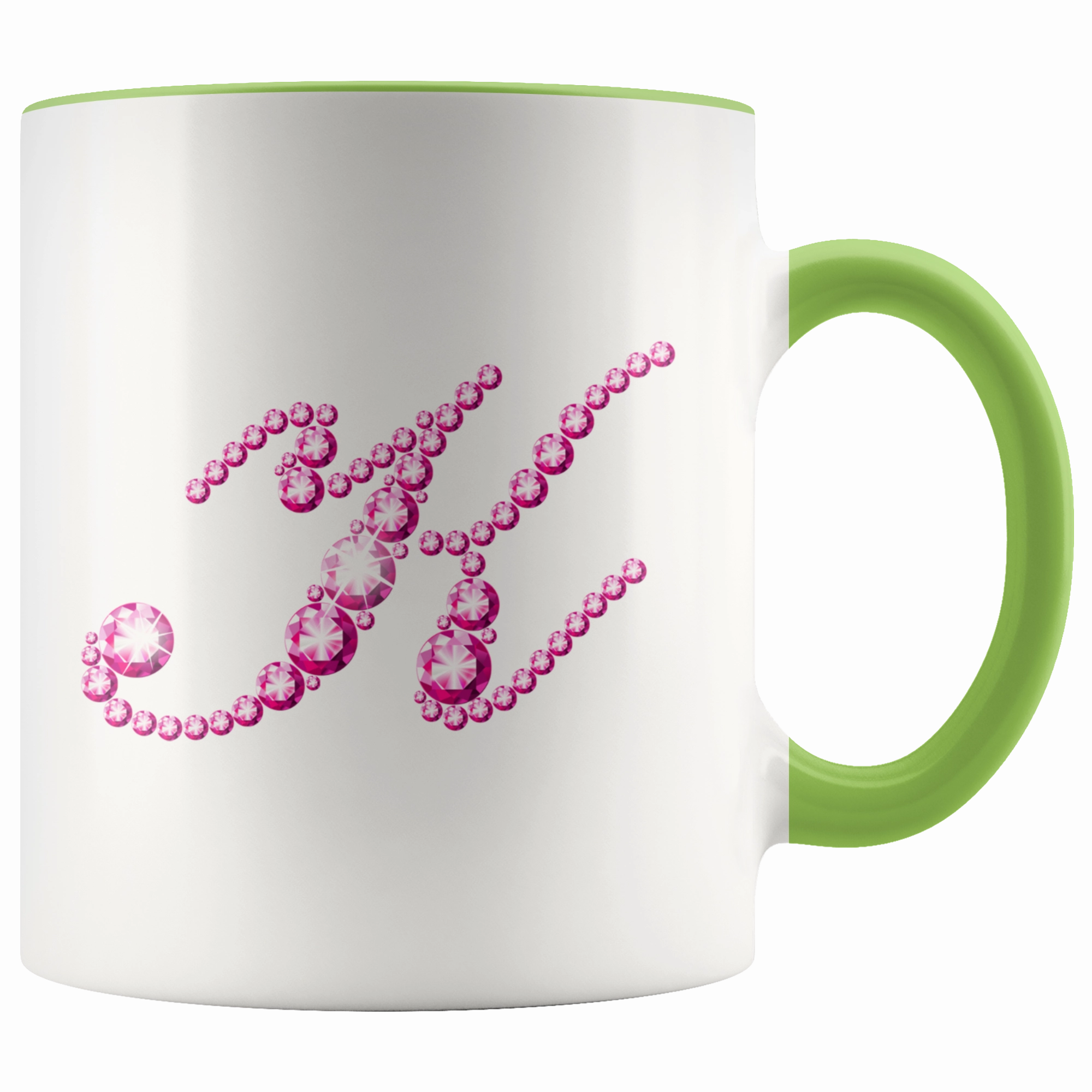 Initial K | Monogram Coffee Mug | Custom Letter Mug | Bling Style | Initial Letter Cup