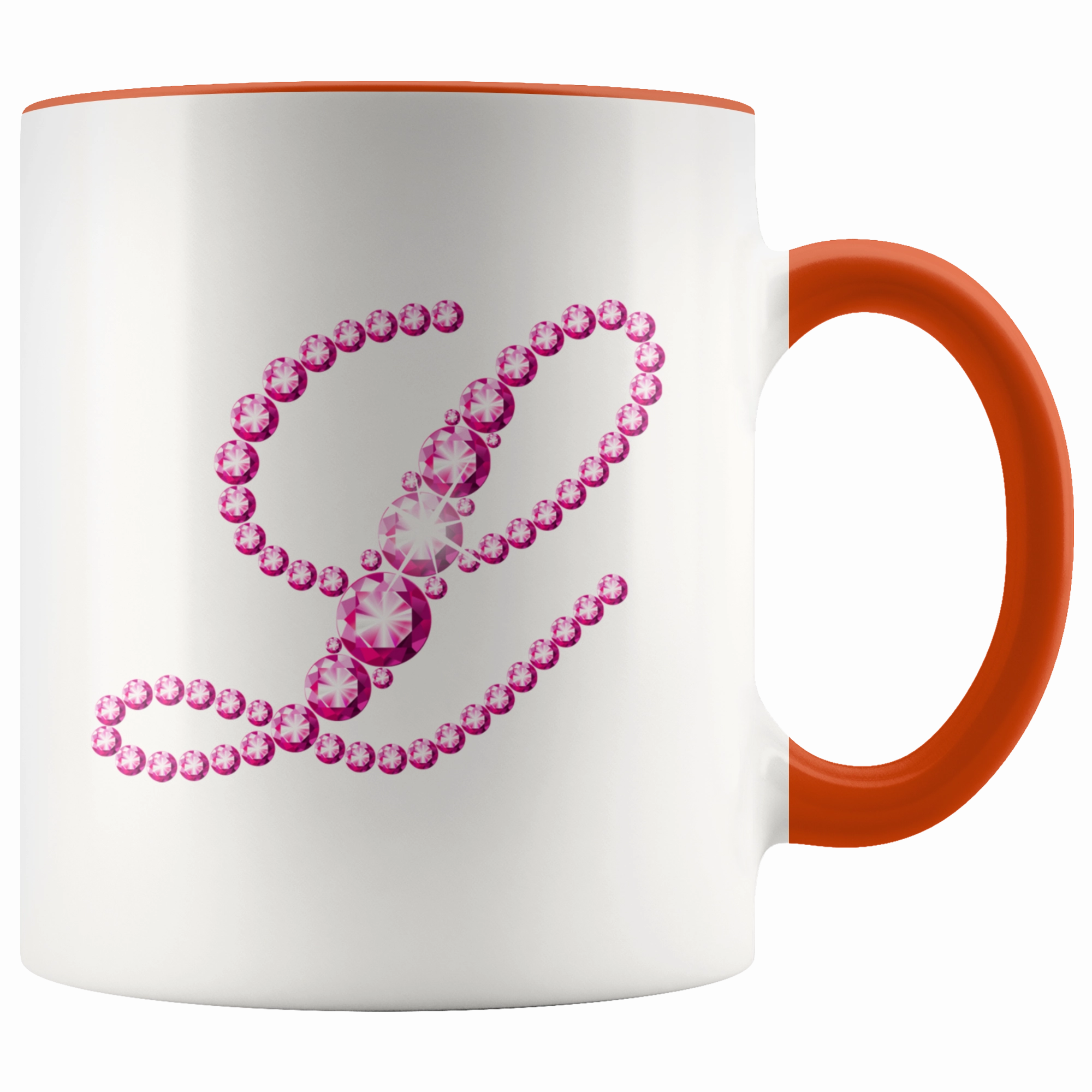Initial L | Monogram Coffee Mug | Custom Letter Mug | Bling Style | Initial Letter Cup