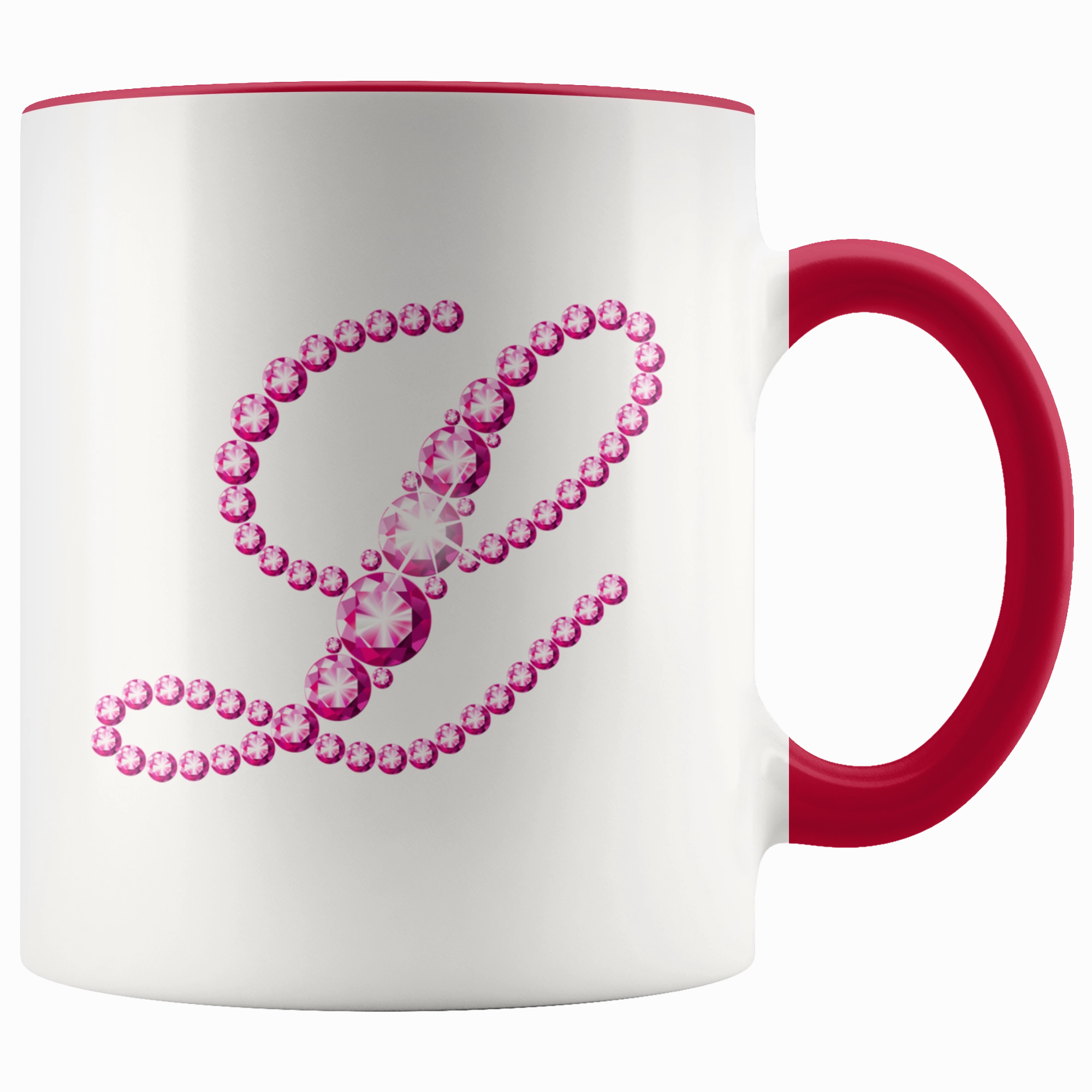 Initial L | Monogram Coffee Mug | Custom Letter Mug | Bling Style | Initial Letter Cup
