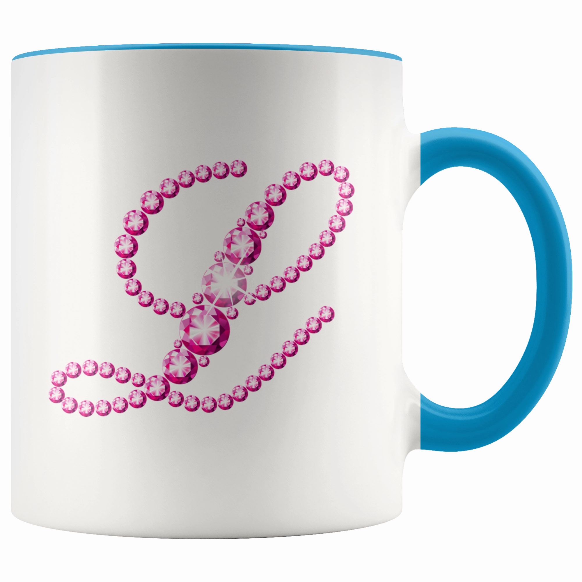 Initial L | Monogram Coffee Mug | Custom Letter Mug | Bling Style | Initial Letter Cup