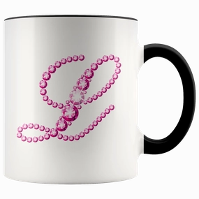 Initial L | Monogram Coffee Mug | Custom Letter Mug | Bling Style | Initial Letter Cup