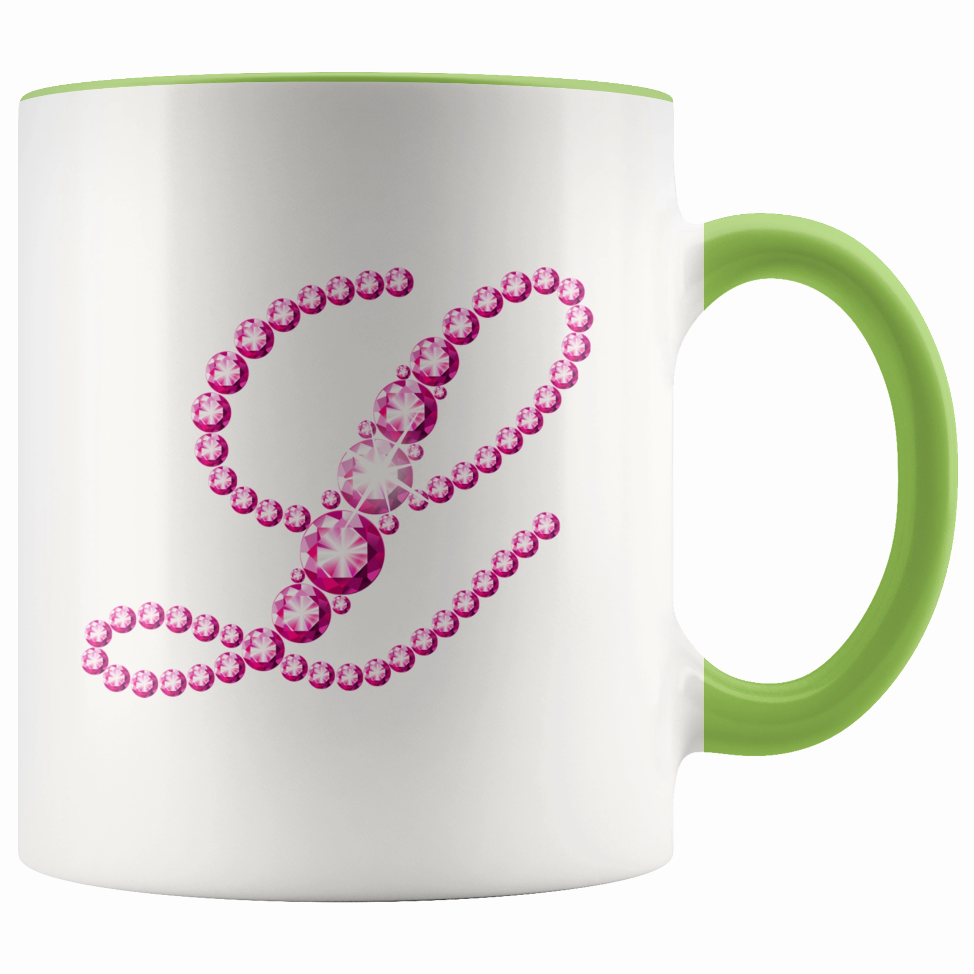 Initial L | Monogram Coffee Mug | Custom Letter Mug | Bling Style | Initial Letter Cup