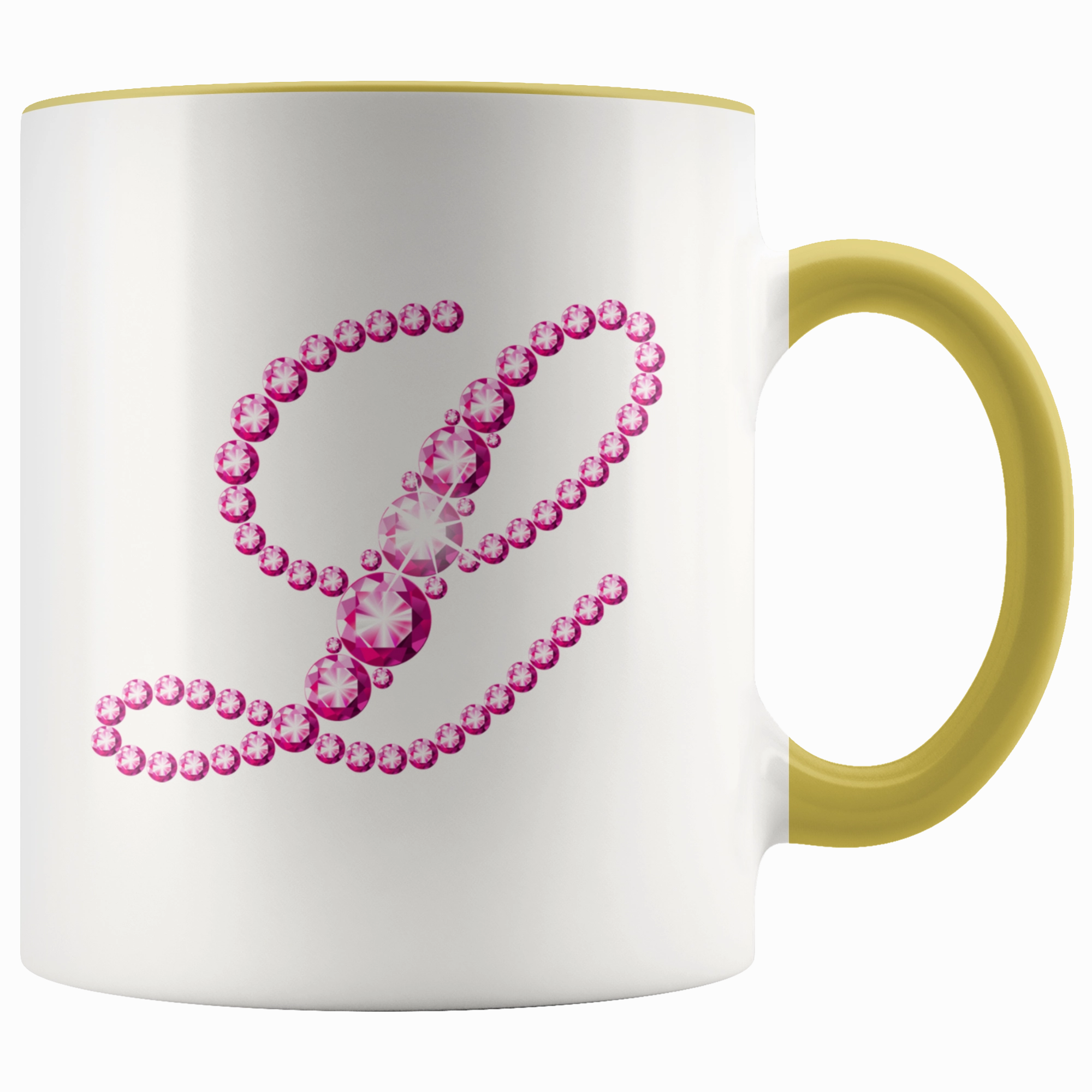 Initial L | Monogram Coffee Mug | Custom Letter Mug | Bling Style | Initial Letter Cup