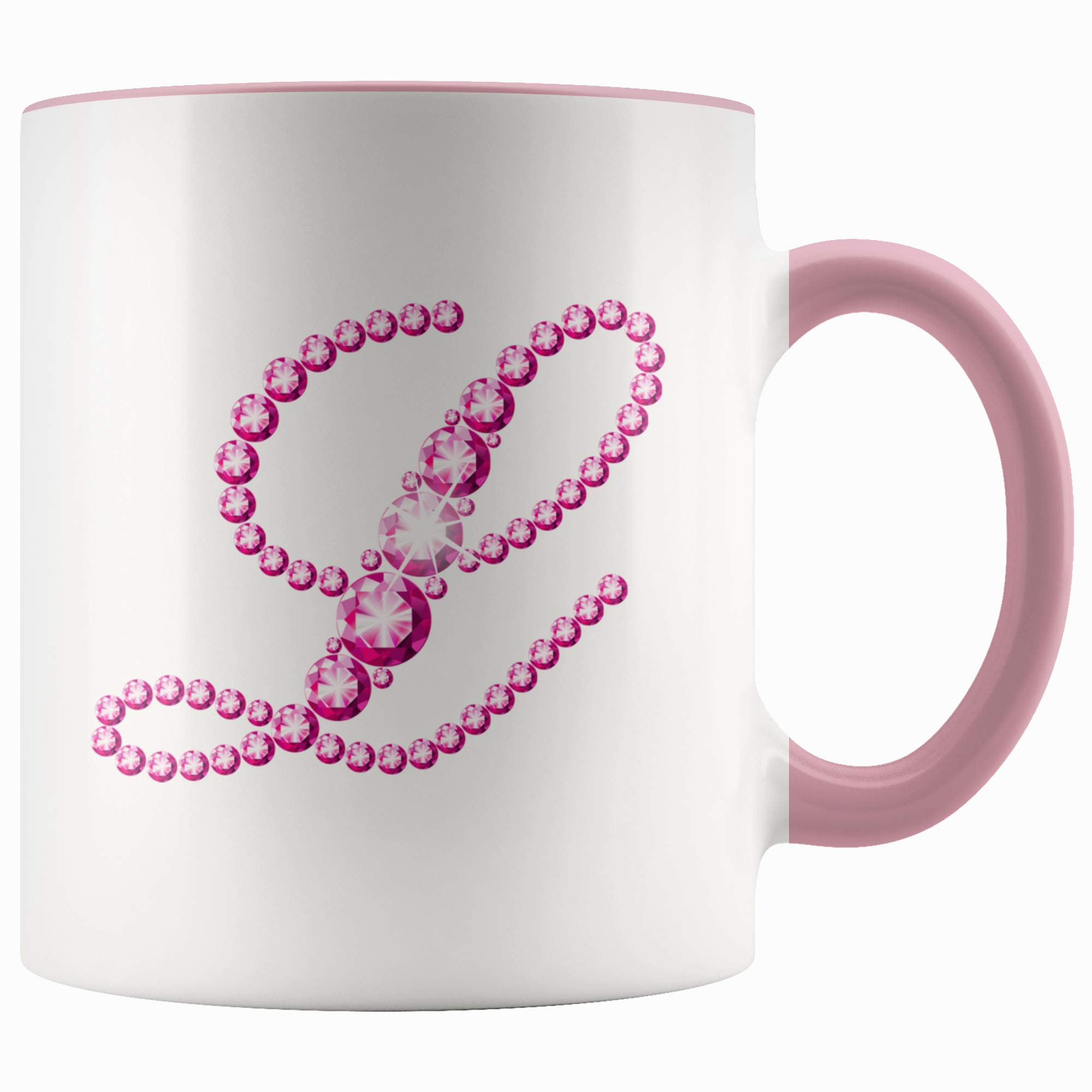 Initial L | Monogram Coffee Mug | Custom Letter Mug | Bling Style | Initial Letter Cup