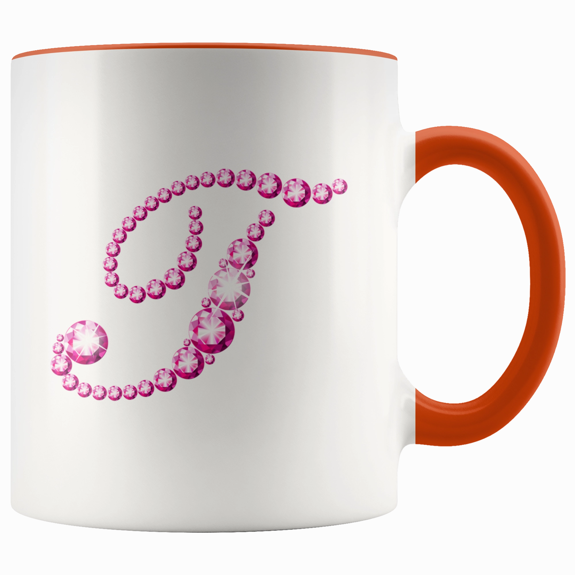 Initial T | Monogram Coffee Mug | Custom Letter Mug | Bling Style | Initial Letter Cup