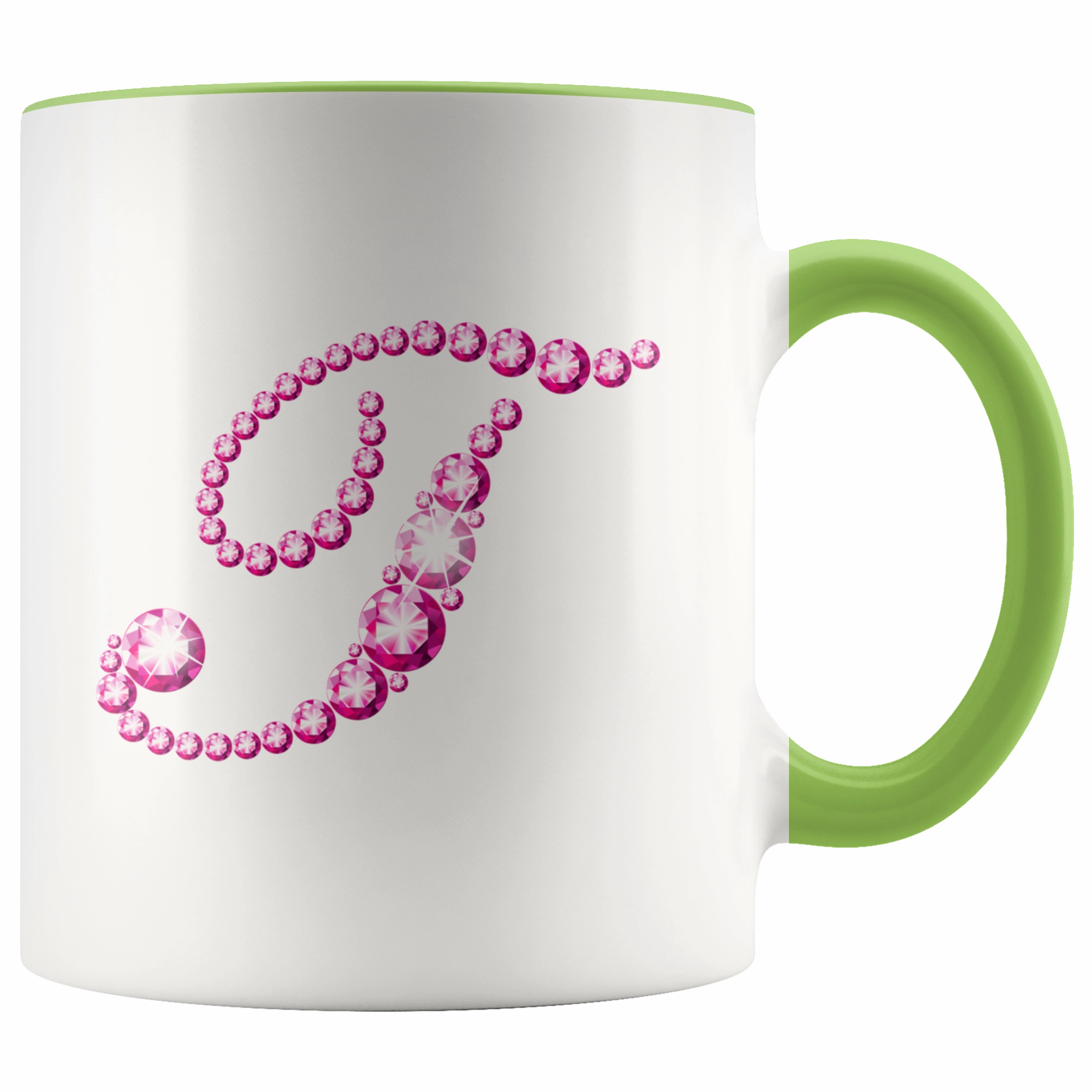 Initial T | Monogram Coffee Mug | Custom Letter Mug | Bling Style | Initial Letter Cup