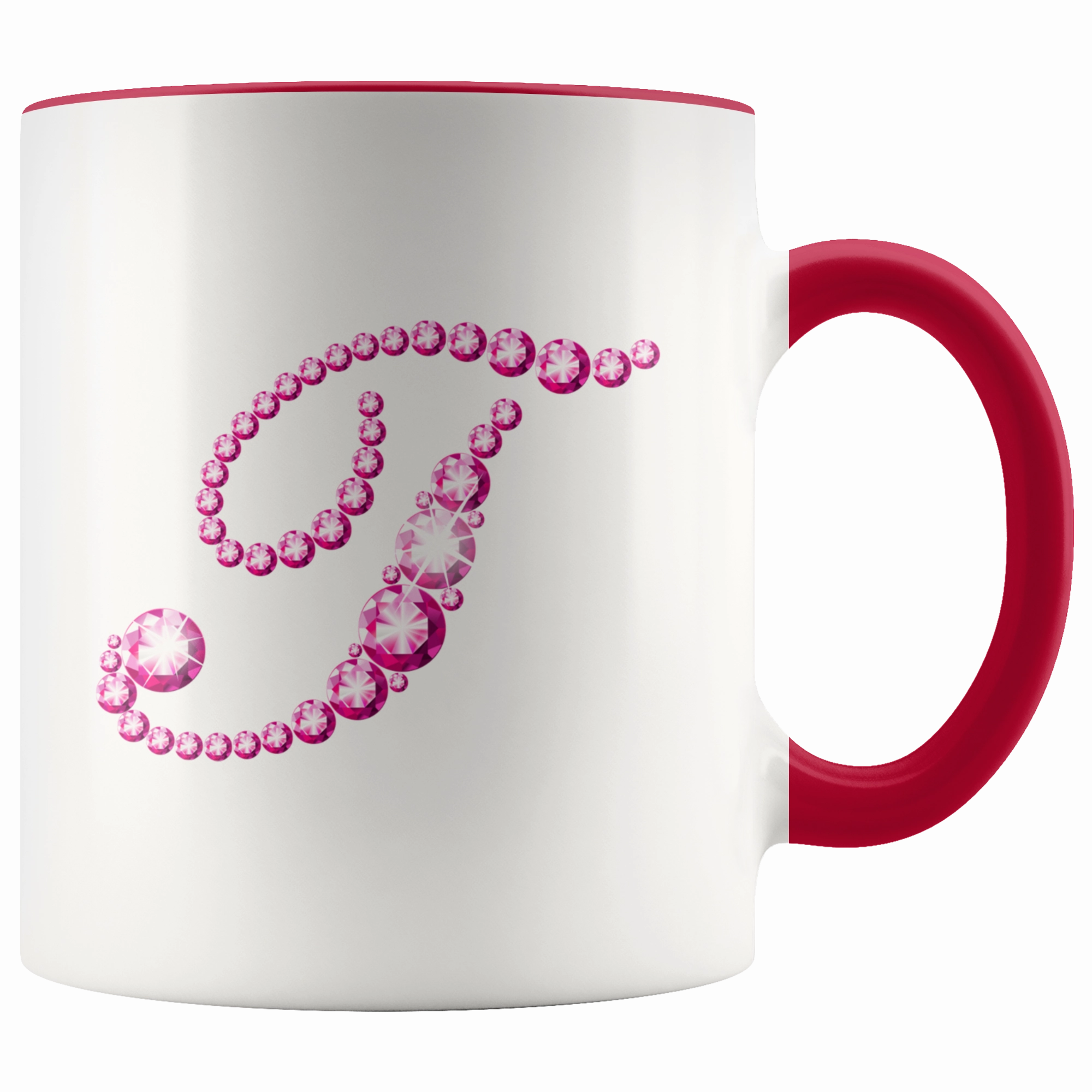 Initial T | Monogram Coffee Mug | Custom Letter Mug | Bling Style | Initial Letter Cup