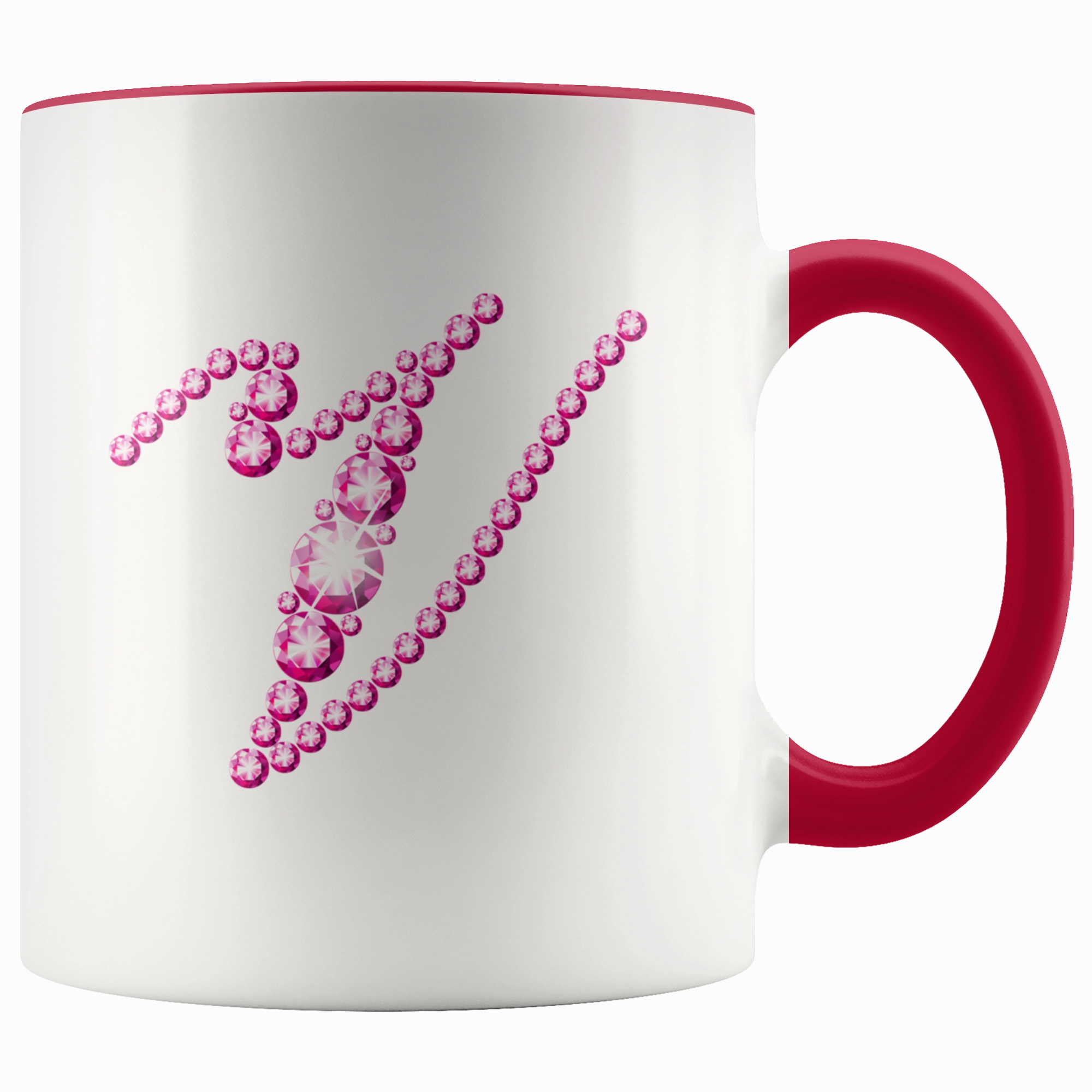 Initial V | Monogram Coffee Mug | Custom Letter Mug | Bling Style | Initial Letter Cup