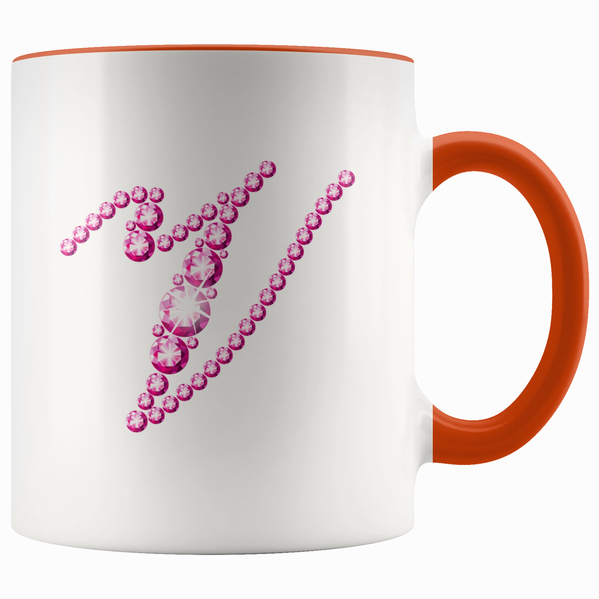 Initial V | Monogram Coffee Mug | Custom Letter Mug | Bling Style | Initial Letter Cup