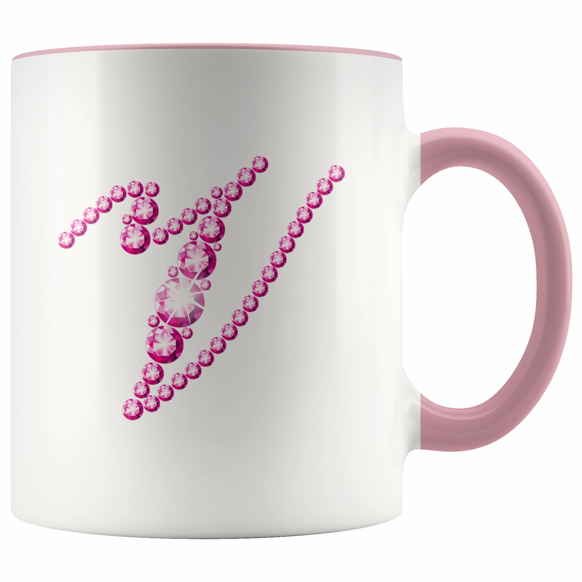 Initial V | Monogram Coffee Mug | Custom Letter Mug | Bling Style | Initial Letter Cup