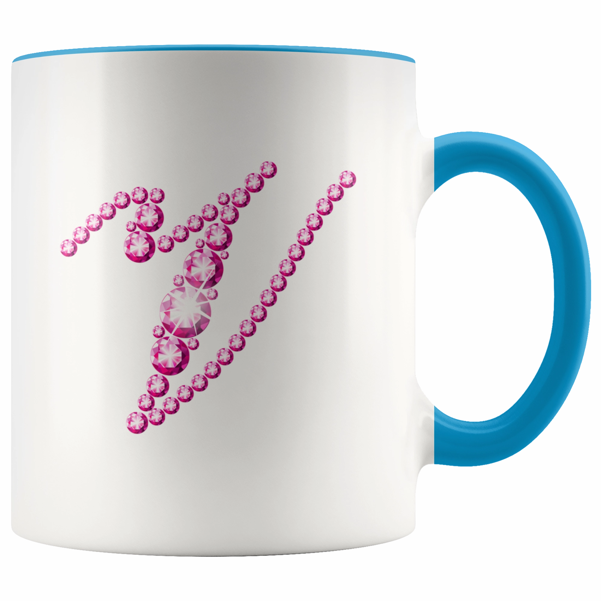 Initial V | Monogram Coffee Mug | Custom Letter Mug | Bling Style | Initial Letter Cup