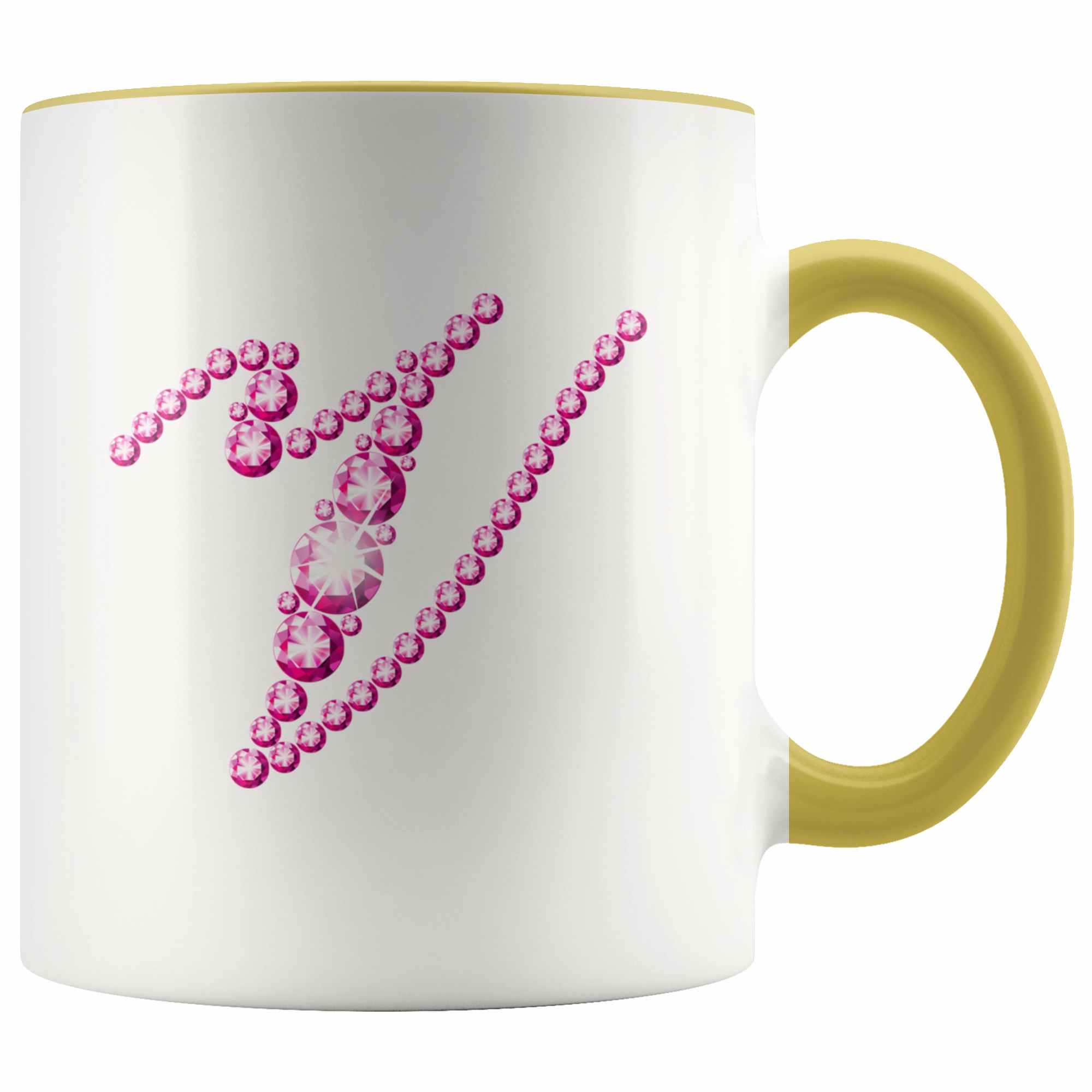 Initial V | Monogram Coffee Mug | Custom Letter Mug | Bling Style | Initial Letter Cup