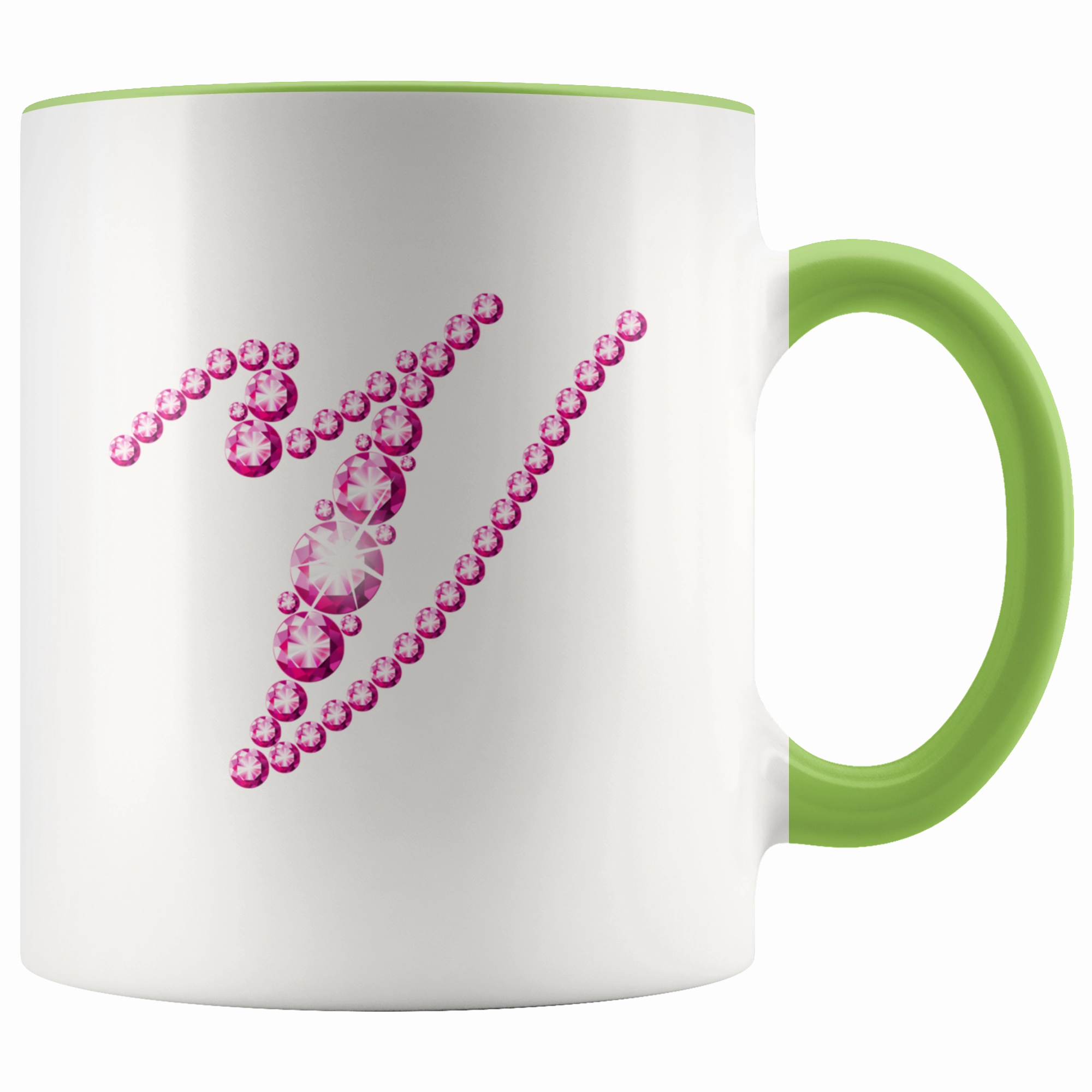 Initial V | Monogram Coffee Mug | Custom Letter Mug | Bling Style | Initial Letter Cup