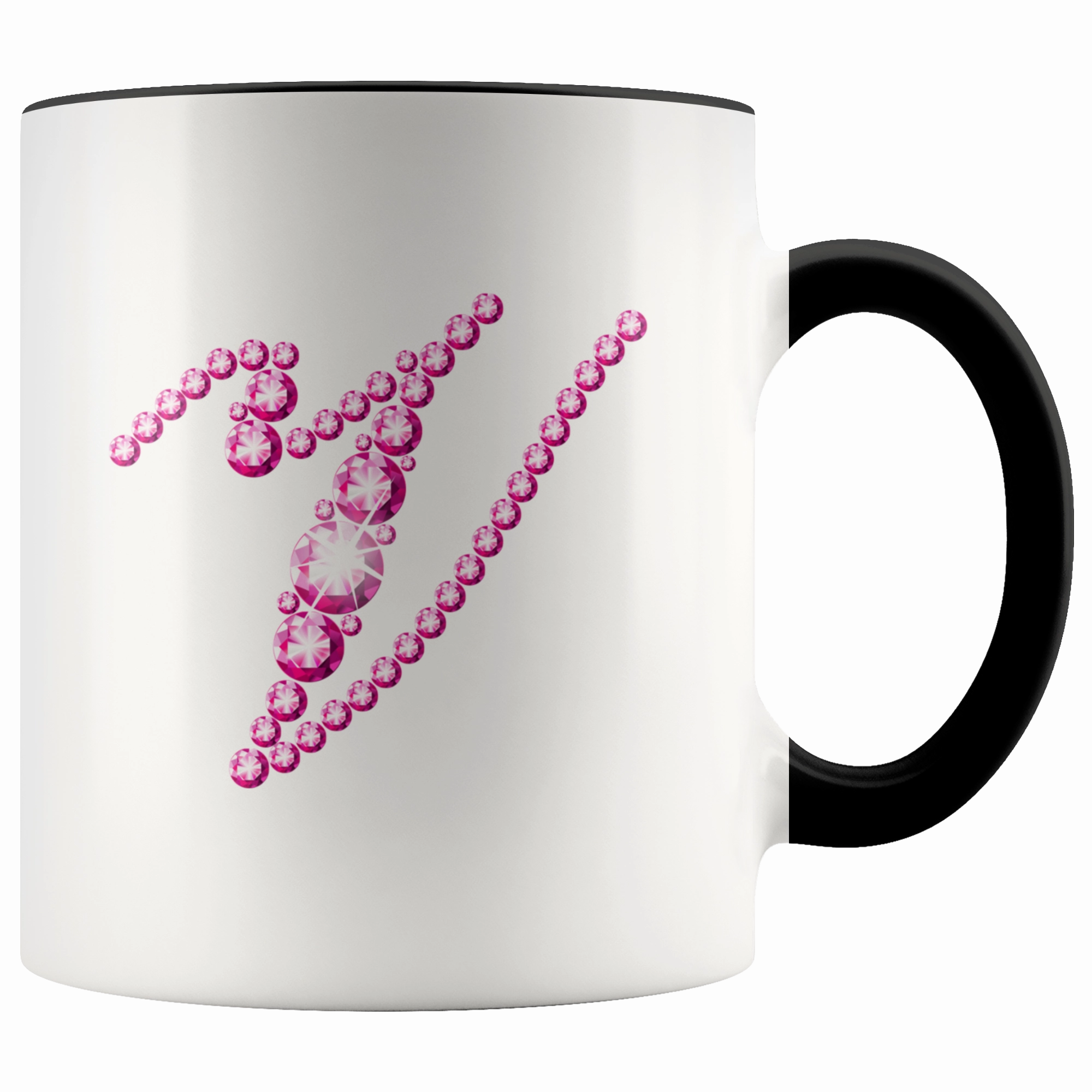 Initial V | Monogram Coffee Mug | Custom Letter Mug | Bling Style | Initial Letter Cup