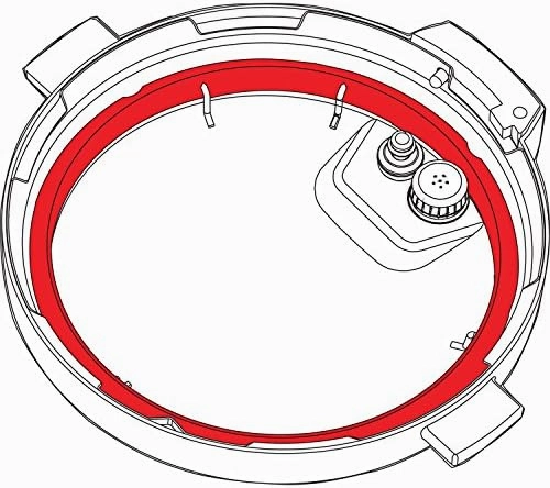 Instant Pot 2-Pack Sealing Ring 8-Qt, Inner Pot Seal Ring, Electric Pressure Cooker Accessories, Non-Toxic, BPA-Free, Replacement Parts, Clear