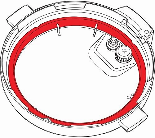 Instant Pot 2-Pack Sealing Ring 8-Qt, Inner Pot Seal Ring, Electric Pressure Cooker Accessories, Non-Toxic, BPA-Free, Replacement Parts, Clear