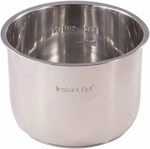 Instant Pot Stainless Steel Inner Cooking Pot Mini 3-Qt, Polished Surface, Rice Cooker, Stainless Steel Cooking Pot