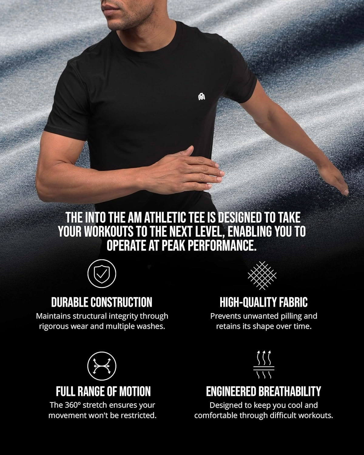 INTO THE AM Premium Workout Shirts for Men - Ultra-Lightweight Athletic Gym Tees S - 4XL