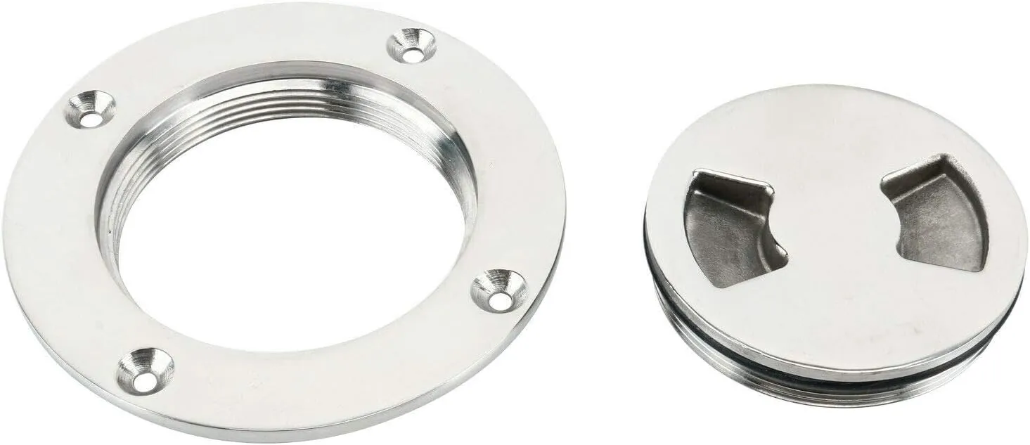 ISURE MARINE 3 inch Hatch 316 Stainless Steel Round Non Slip Inspection Hatch Deck Plate with Detachable Cover for Marine Boat Yacht
