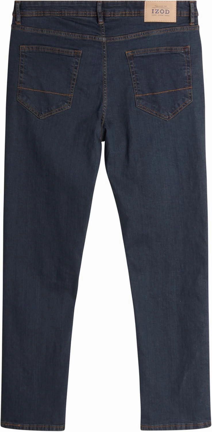 IZOD Men's Straight Leg Jeans - Comfortable Stretch Casual Pull On Denim Jeans for Men - Lightweight Men's Fashion Pants