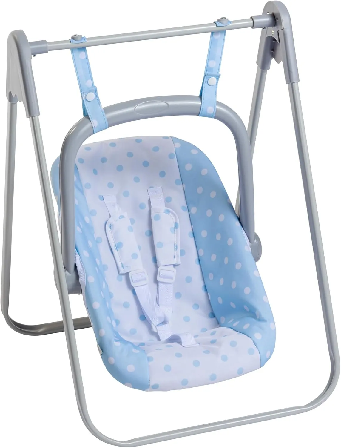 JC Toys - for Keeps Playtime | 2 in 1 Baby Doll Swing and Portable Carrier | for Dolls up to 18" | Ages 3  | Blue