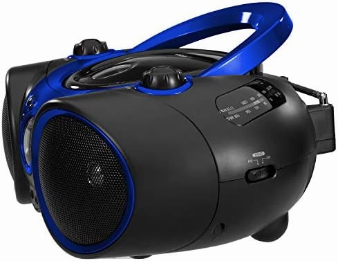 Jensen CD-490 Portable Sport Stereo CD Player with AM/FM Radio and Aux Line-in & Headphone Jack (Blue)