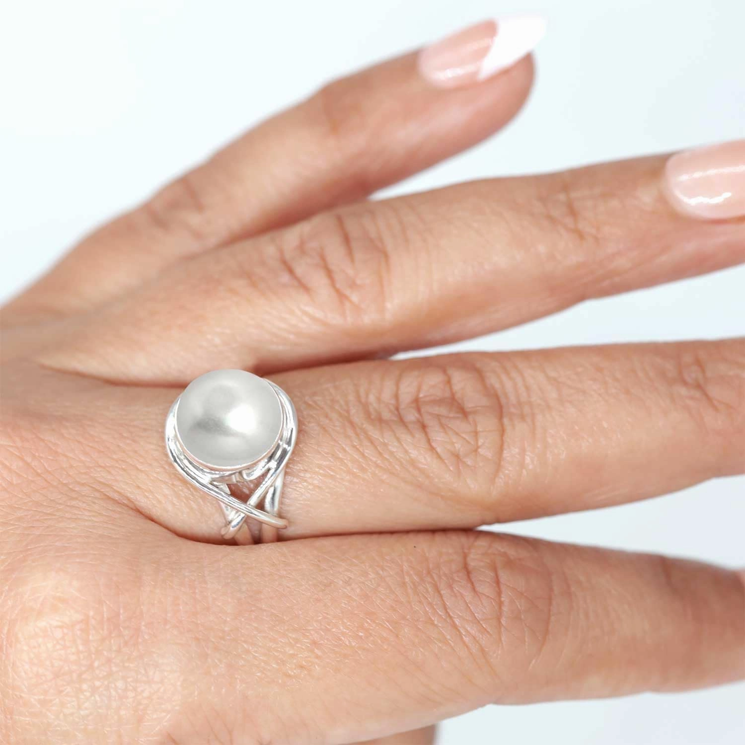 JEWELOPORIUM 925 Sterling Silver Ring For Women Carnelian Abalone Shell Created Sapphire Amber Amethyst Gemstone Jewelry Boho Silver Ring Gift On Friendship Day Ha