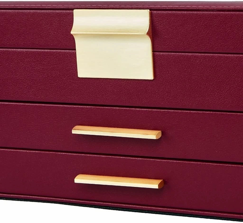 Jewelry Box Drawer Storage Cosmetic Ring Earring Necklace Bracelet Watch Three-Layer