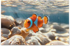 Jigsaw Puzzle 500 Piece, Fish Underwater Educational Intellectual Decompression Puzzle Game Jigsaw Puzzle for Adult Active Thinking Party Entertainment, Family Games