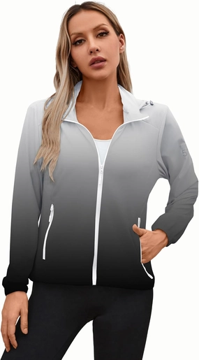 Joe Wenko Women's UPF 50  Sun Protection Athletic Jacket Pockets Long Sleeve Lightweight Cooling Shirts Hiking Outdoor