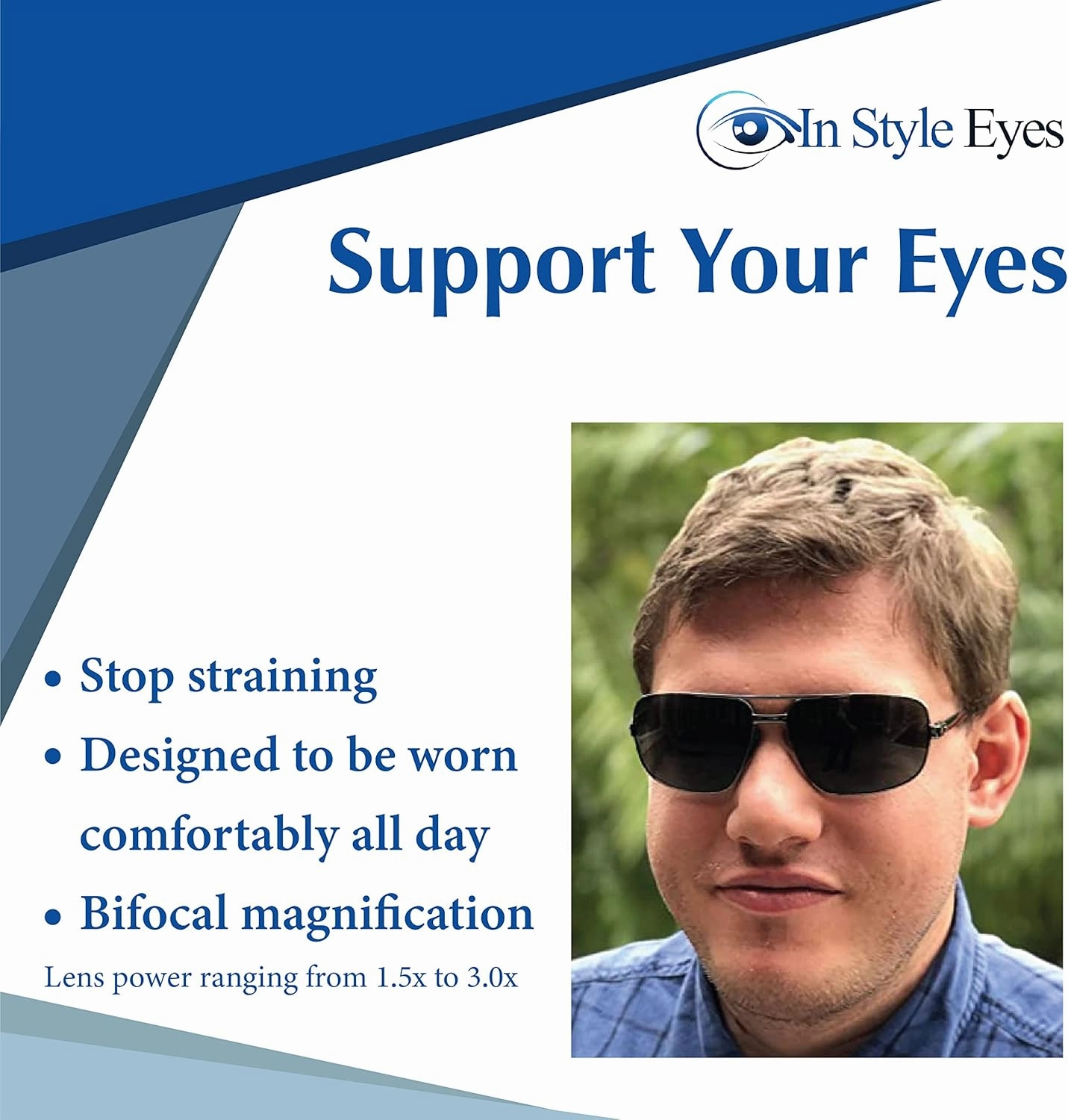 Just Chillin' Aviator Bifocal Sunglasses - Metal Frame Bifocal Polarized Sunglasses - Polarized Aspheric Lens