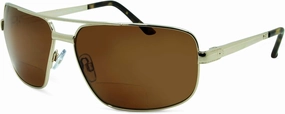Just Chillin' Aviator Bifocal Sunglasses - Metal Frame Bifocal Polarized Sunglasses - Polarized Aspheric Lens