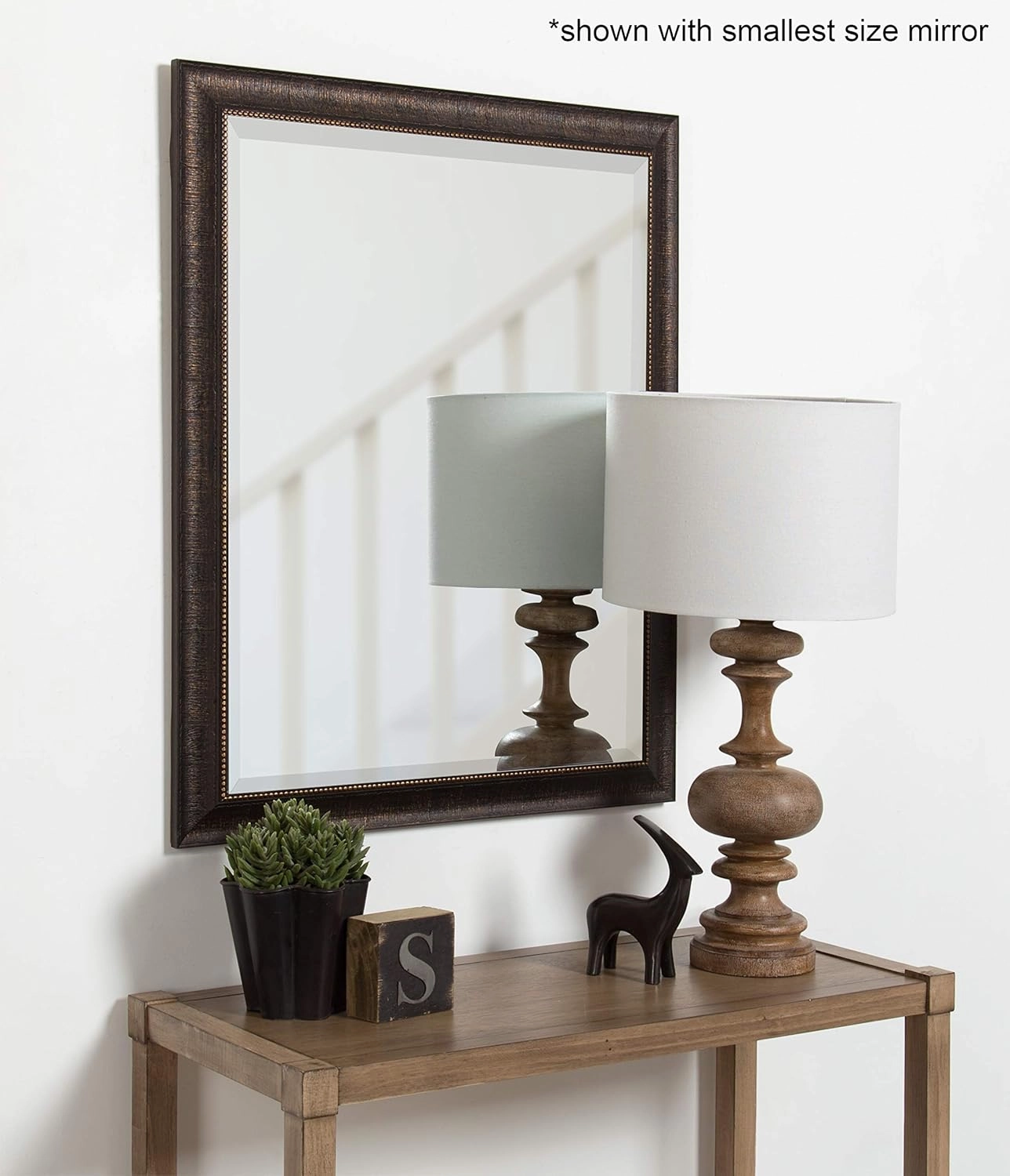 Kate and Laurel Aldridge Framed Decorative Rectangle Wall Mirror, 22 x 28, Bronze