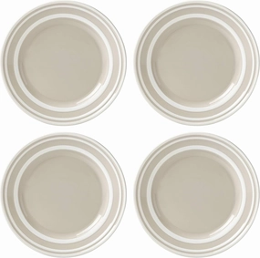 Kate Spade Sculpted Stripe Beige 4-Piece Accent Plates, 5.90 LB, Brown