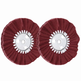 Ketofa 8'' Non-Woven Airway Buffing Wheel, 5/8'' Arbor Hole Aluminum Polishing Wheel for Angle Grinder, Coarse Polishing (2 pcs)