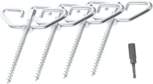 KICHOUSE Shelter Anchors Ice Anchor Drill Adapter 4 Pack High Strength Tent Stakes