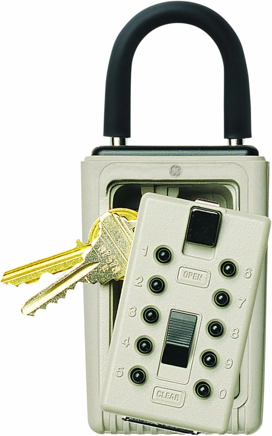 Kidde AccessPoint 001404 KeySafe 3-Key Portable Push Button Key Safe Box, Clay
