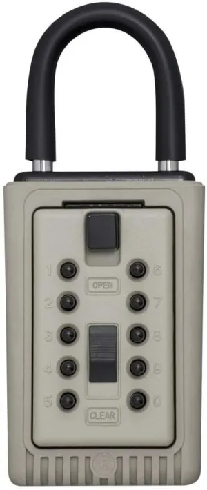 Kidde AccessPoint 001404 KeySafe 3-Key Portable Push Button Key Safe Box, Clay