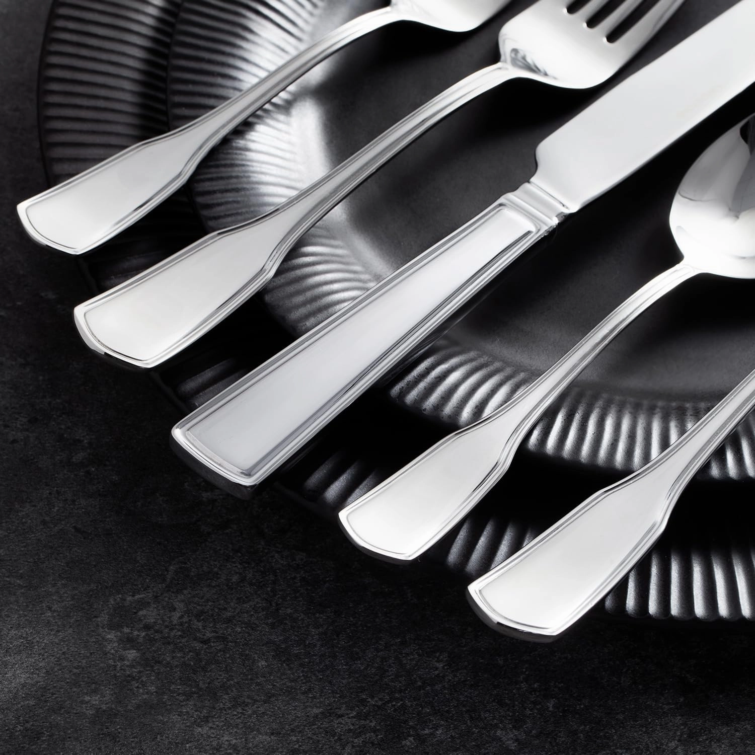 KINGSTONE 20-Piece Silverware Set, 18/10 Stainless Steel Flatware Set for 4, Tableware Cutlery Set, Utensil Sets for Home Restaurant, Mirror Finish, Dishwasher Safe